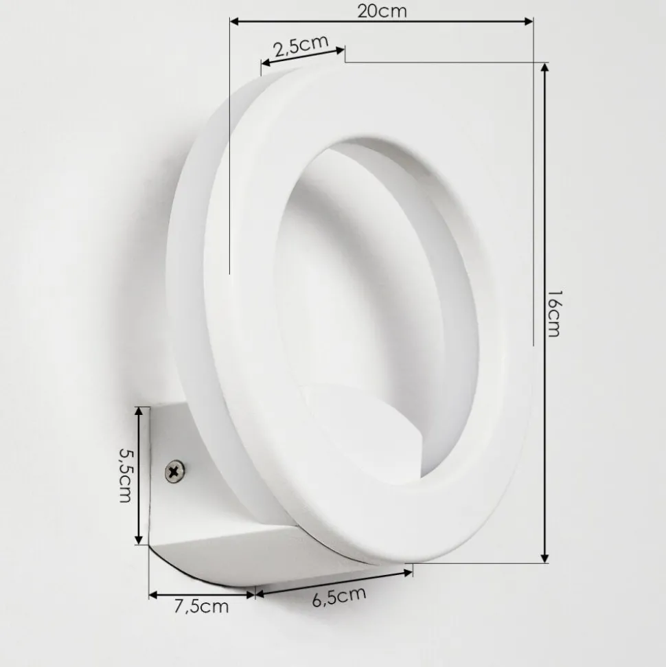 Applique Murale Nevis Led Blanc, 1 Lumiere