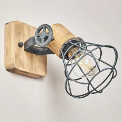 Applique Murale Nifun Brun, Gris, 1 Lumiere