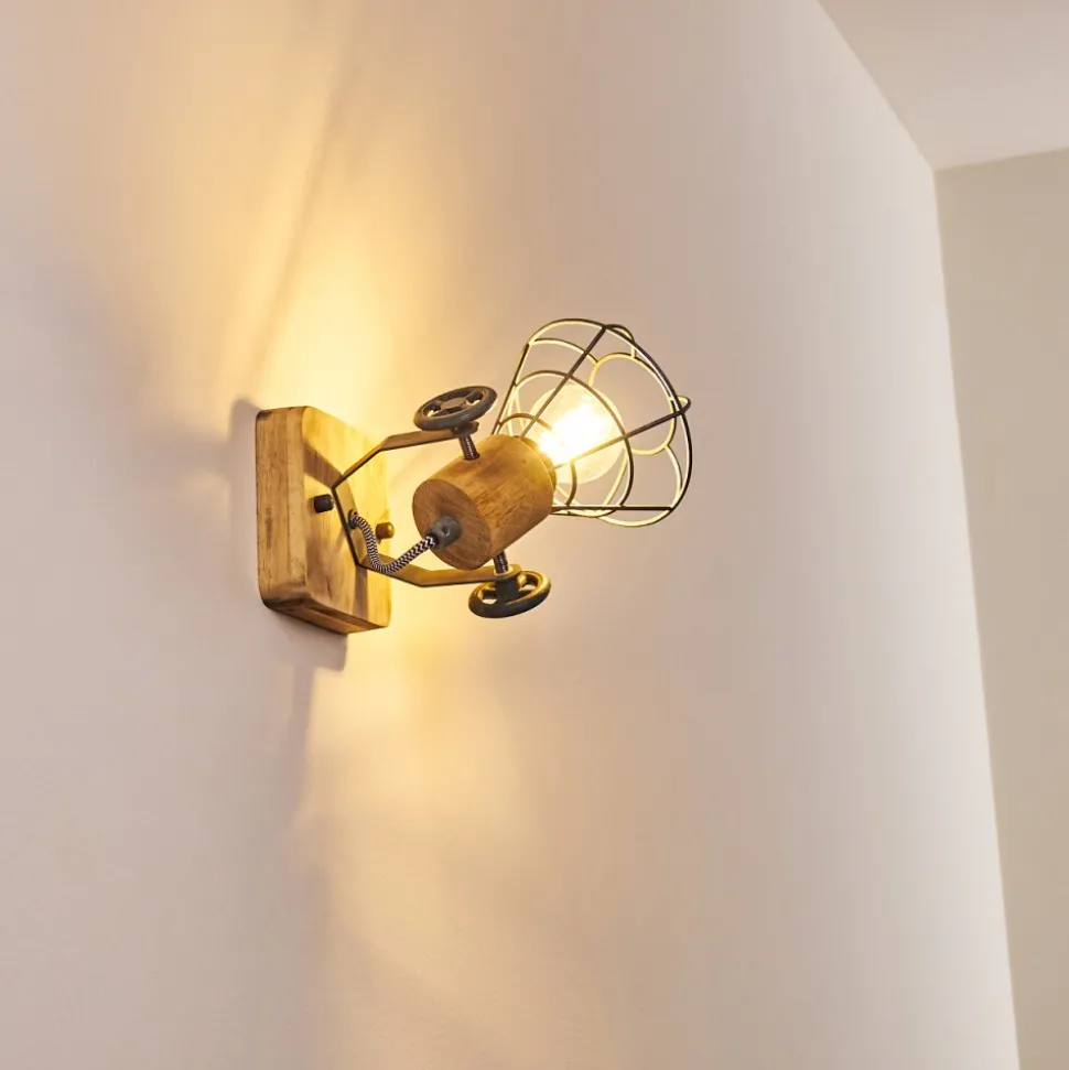 Applique Murale Nifun Brun, Gris, 1 Lumiere