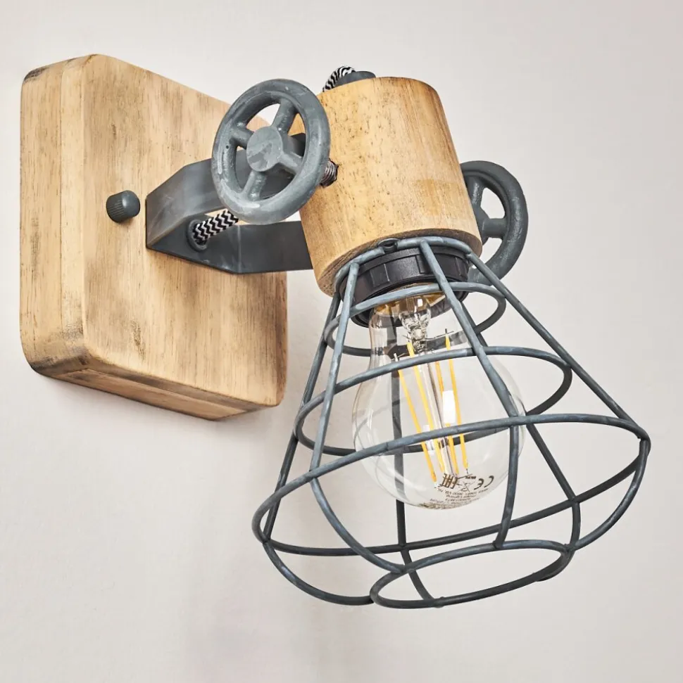 Applique Murale Nifun Brun, Gris, 1 Lumiere
