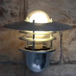 Applique Murale Nordlux Agger Sensor Zingue, 1 Lumiere, Detecteur De Mouvement