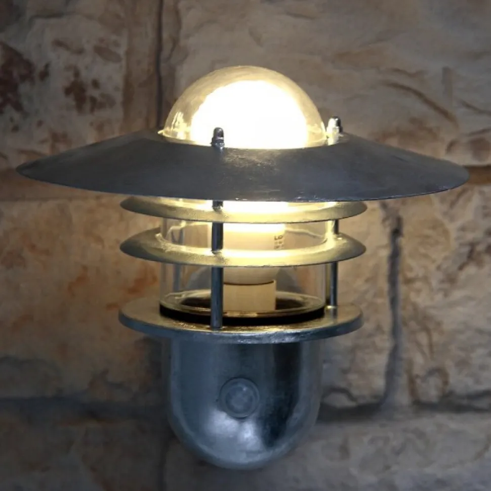 Applique Murale Nordlux Agger Sensor Zingue, 1 Lumiere, Detecteur De Mouvement