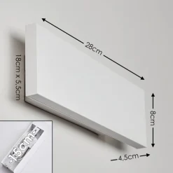 Applique Murale Obion Led Blanc, 2 Lumieres