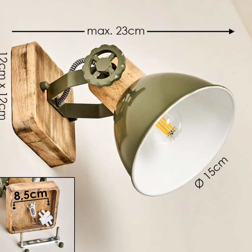 Applique Murale Orny Bois Clair, 1 Lumiere