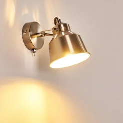 Applique Murale Safari Chrome Brosse, 1 Lumiere