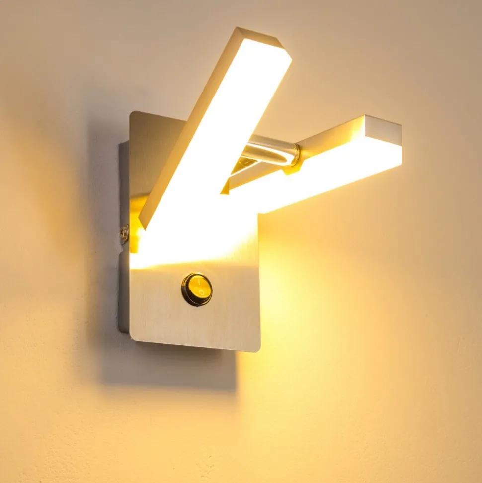 Applique Murale Sakami Led Nickel Mat, 2 Lumieres