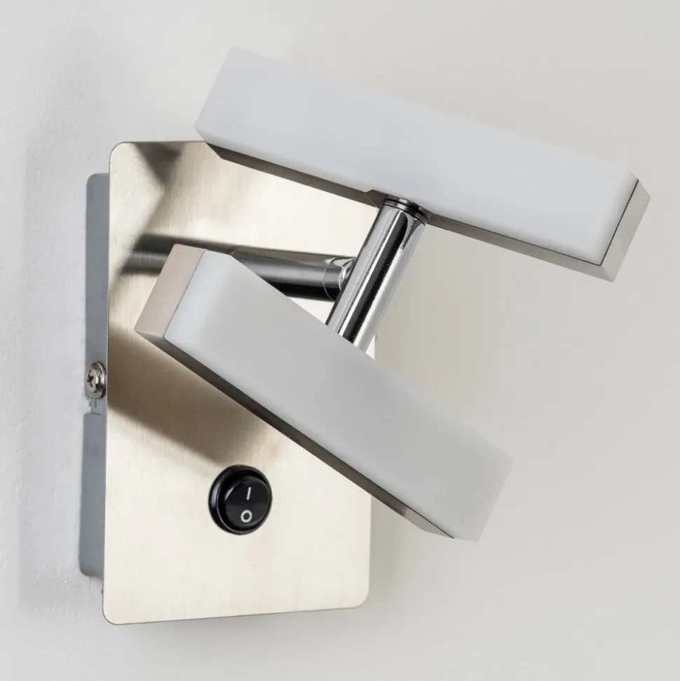 Applique Murale Sakami Led Nickel Mat, 2 Lumieres