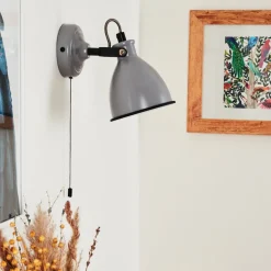 Applique Murale Selki Gris, Noir, 1 Lumiere