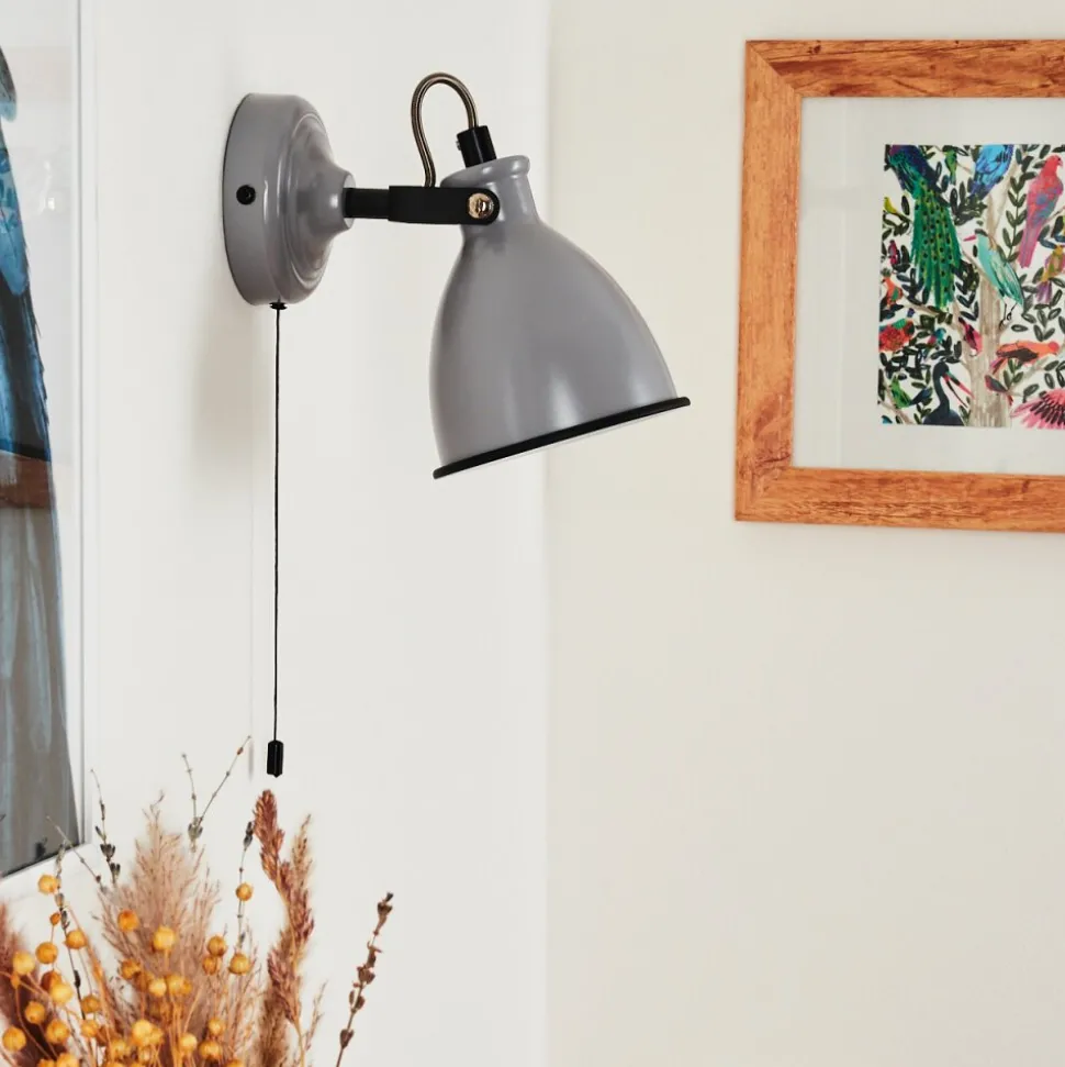 Applique Murale Selki Gris, Noir, 1 Lumiere
