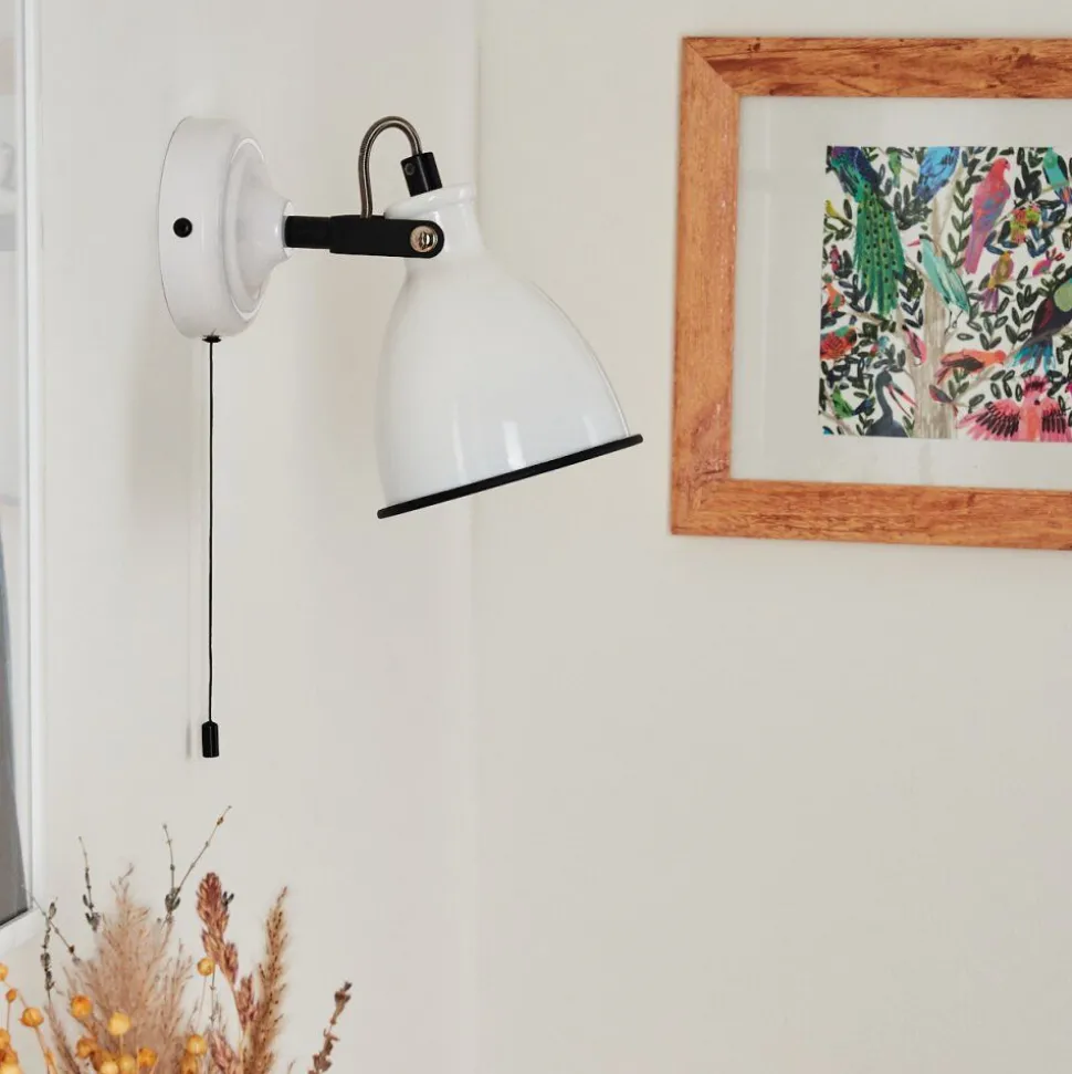 Applique Murale Selki Noir, Blanc, 1 Lumiere
