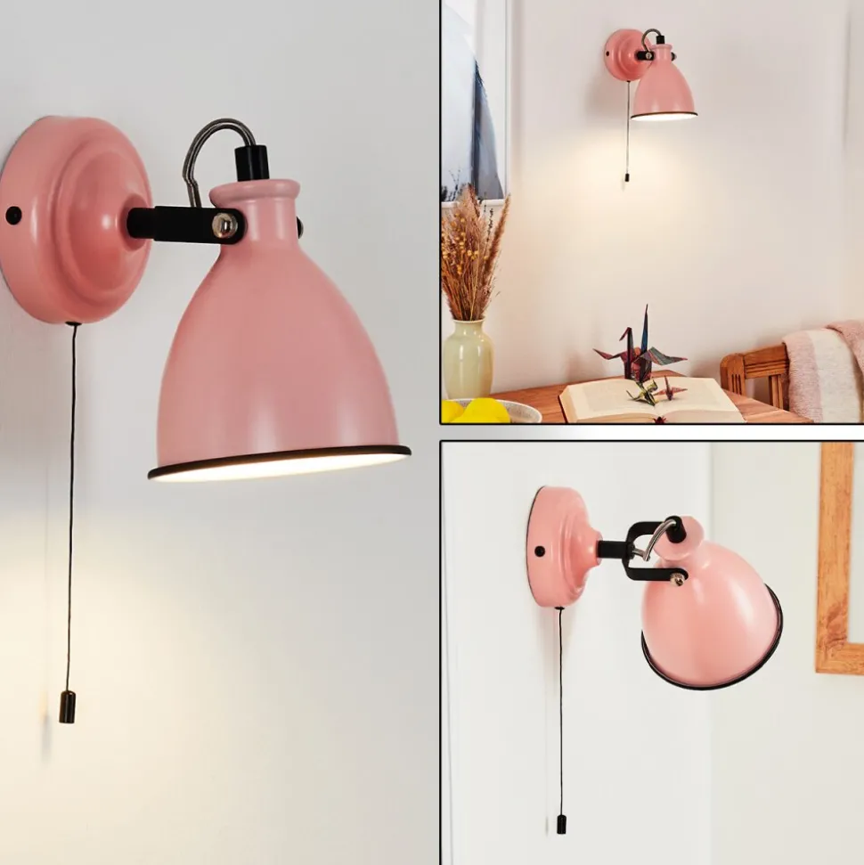 Applique Murale Selki Rose, Noir, 1 Lumiere
