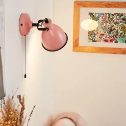 Applique Murale Selki Rose, Noir, 1 Lumiere