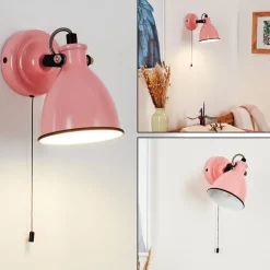 Applique Murale Selki Rose, Noir, 1 Lumiere