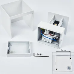 Applique Murale Strandaa Led Blanc, 2 Lumieres