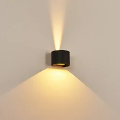 Applique Murale Strandaa Led Noir, 2 Lumieres