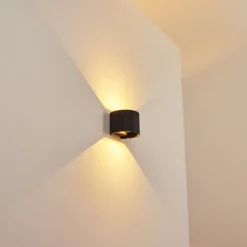 Applique Murale Strandaa Led Noir, 2 Lumieres