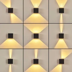 Applique Murale Strandaa Led Noir, 2 Lumieres