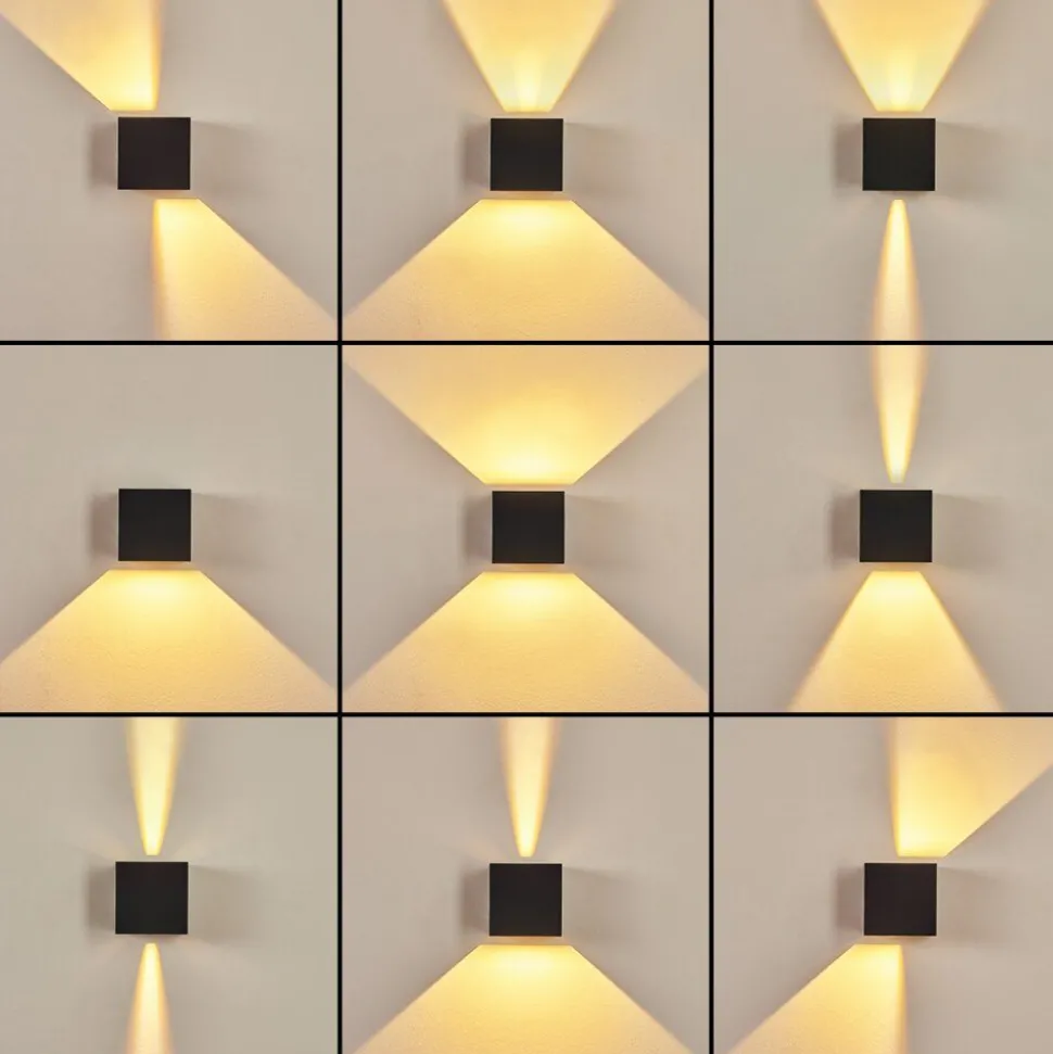 Applique Murale Strandaa Led Noir, 2 Lumieres