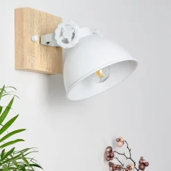 Applique Murale Svanfolk Brun, Blanc, 1 Lumiere