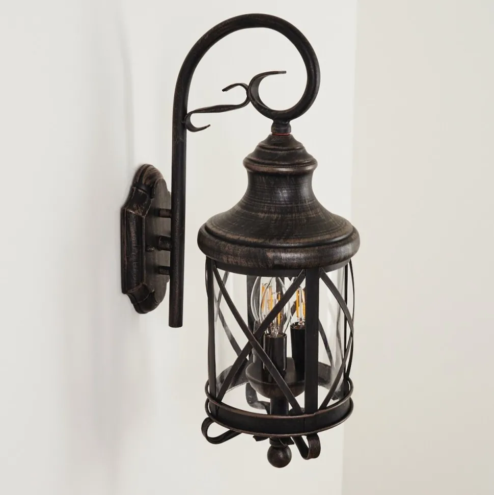 Applique Murale Zurich Brun, Couleur Bois, 3 Lumieres