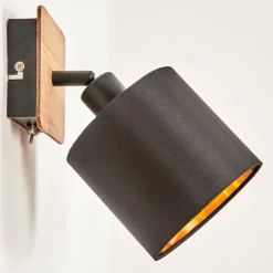 Applique Muralealsen Bois Fonce, Noir, 1 Lumiere