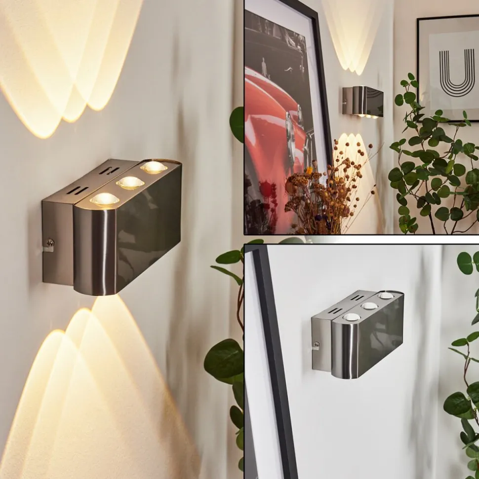 Applique Muraleguiderkirch Led Nickel Mat, 6 Lumieres