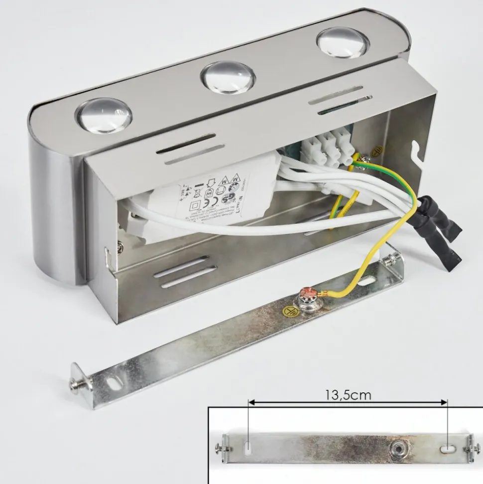 Applique Muraleguiderkirch Led Nickel Mat, 6 Lumieres