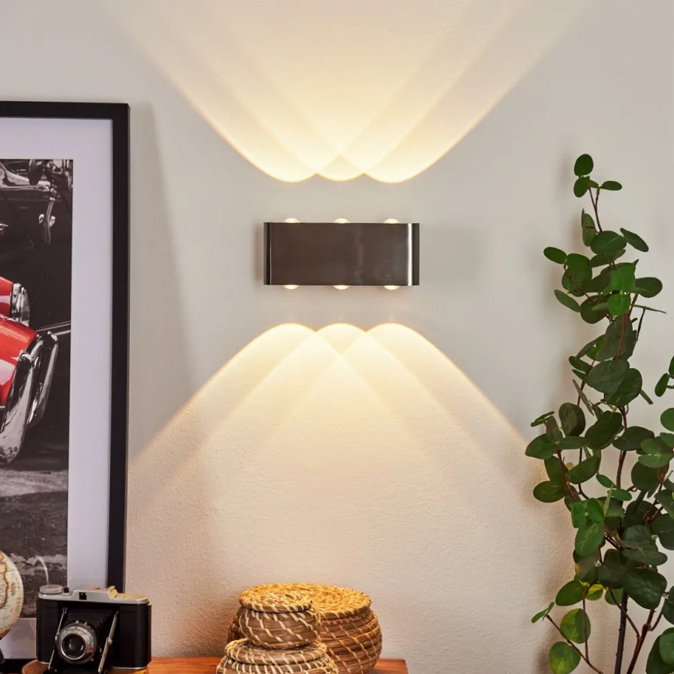 Applique Muraleguiderkirch Led Nickel Mat, 6 Lumieres