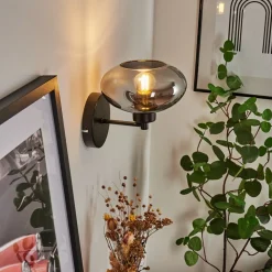 Applique Muralehaikala Noir, 1 Lumiere