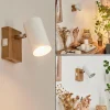Applique Muralejavel Chrome, Couleur Bois, Ecru, 1 Lumiere
