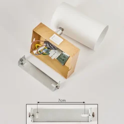 Applique Muralejavel Chrome, Couleur Bois, Ecru, 1 Lumiere