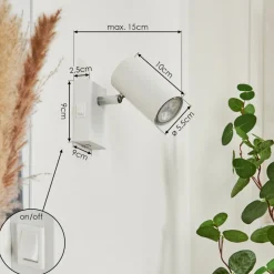 Applique Muralejavel Chrome, Blanc, 1 Lumiere