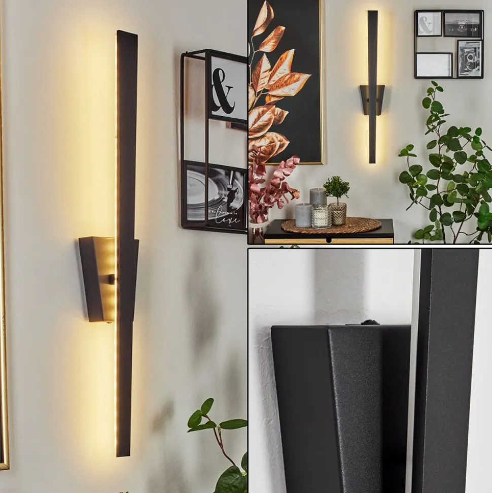 Applique Muralemeels Led Noir, 1 Lumiere