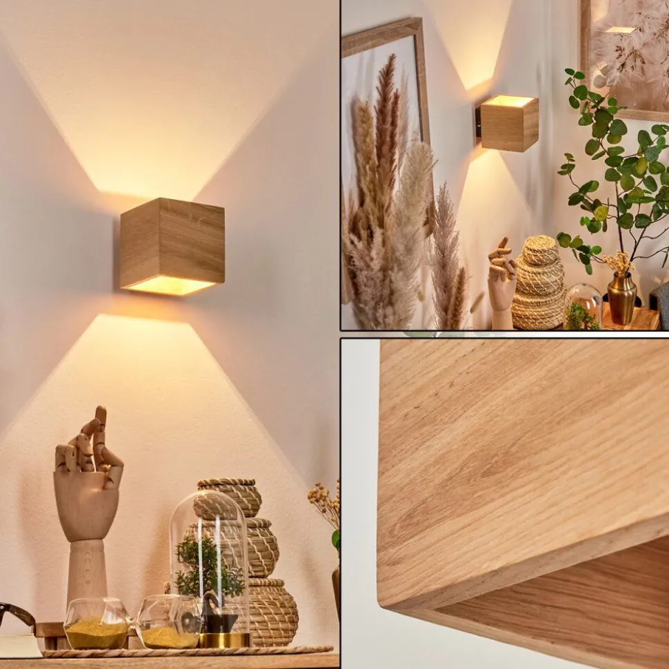 Applique Muralepolcura Bois Clair, 1 Lumiere