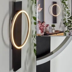Applique Muralepompu Led Noir, 1 Lumiere