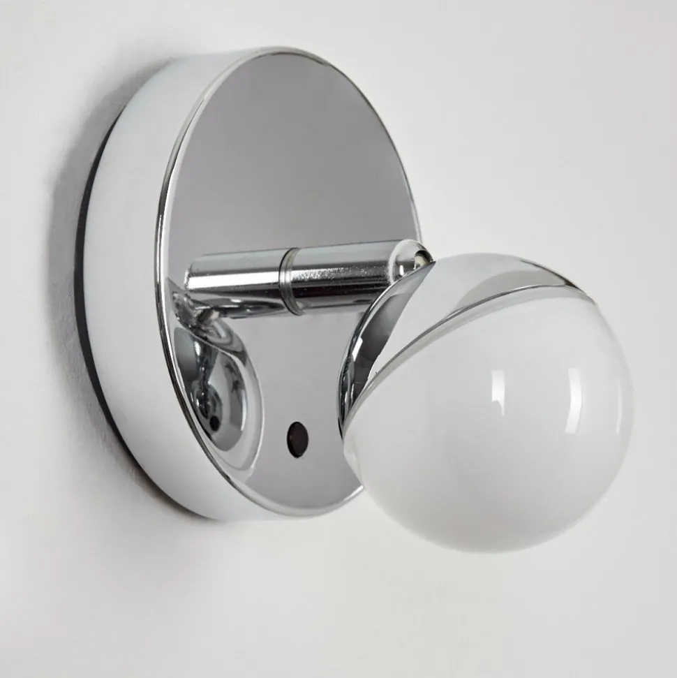 Applique Muralesanchequias Led Chrome, 1 Lumiere, Telecommandes, Changeur De Couleurs