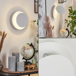 Applique Muralesanguedo Led Chrome, Blanc, 1 Lumiere