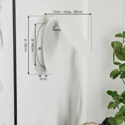 Applique Muralesanguedo Led Chrome, Blanc, 1 Lumiere