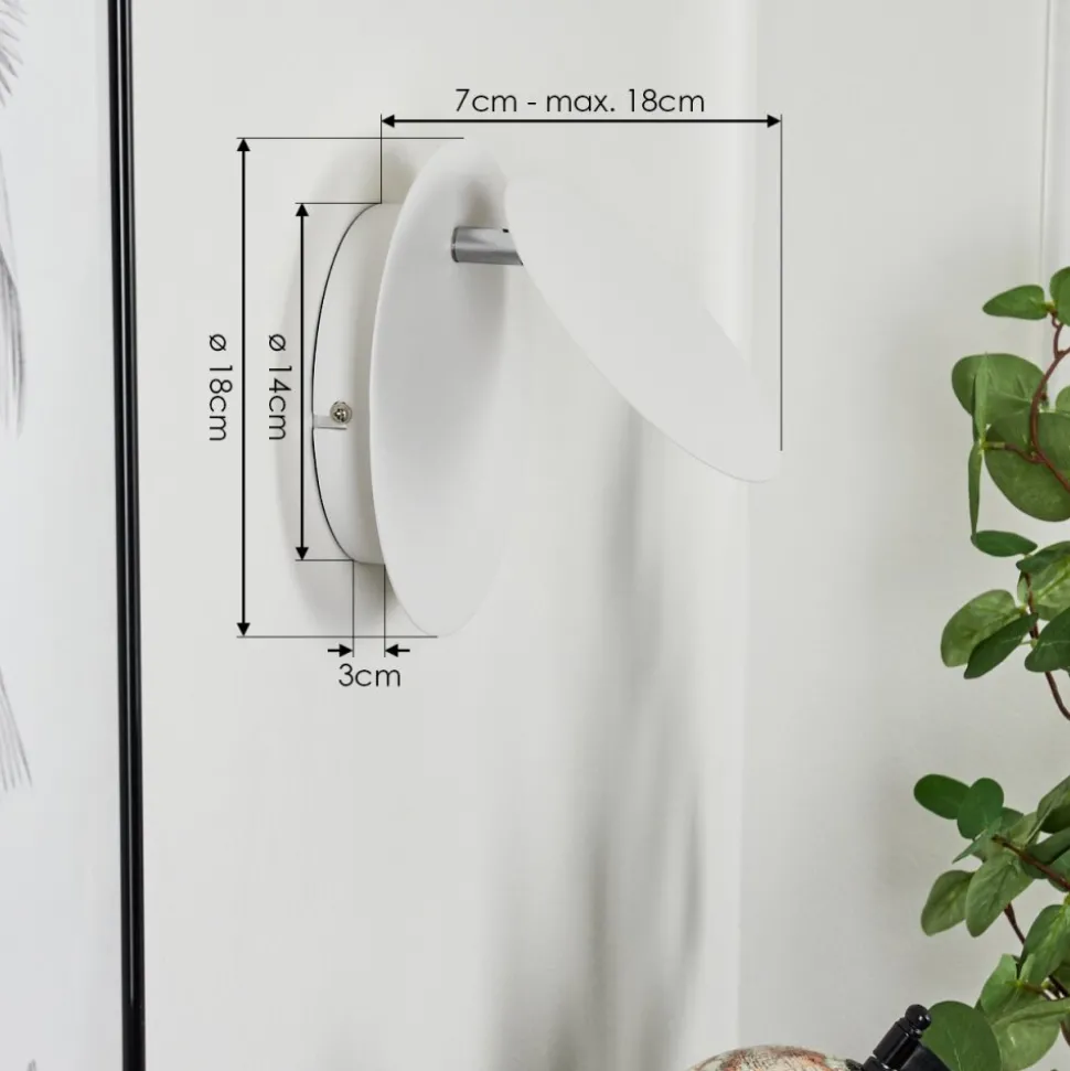 Applique Muralesanguedo Led Chrome, Blanc, 1 Lumiere