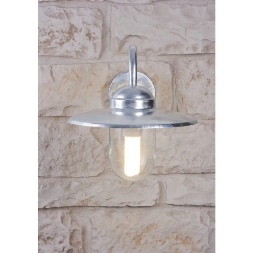 Applique Nordlux Luxembourg Acier Inoxydable, Transparent, Zingue, 1 Lumiere, Detecteur De Mouvement