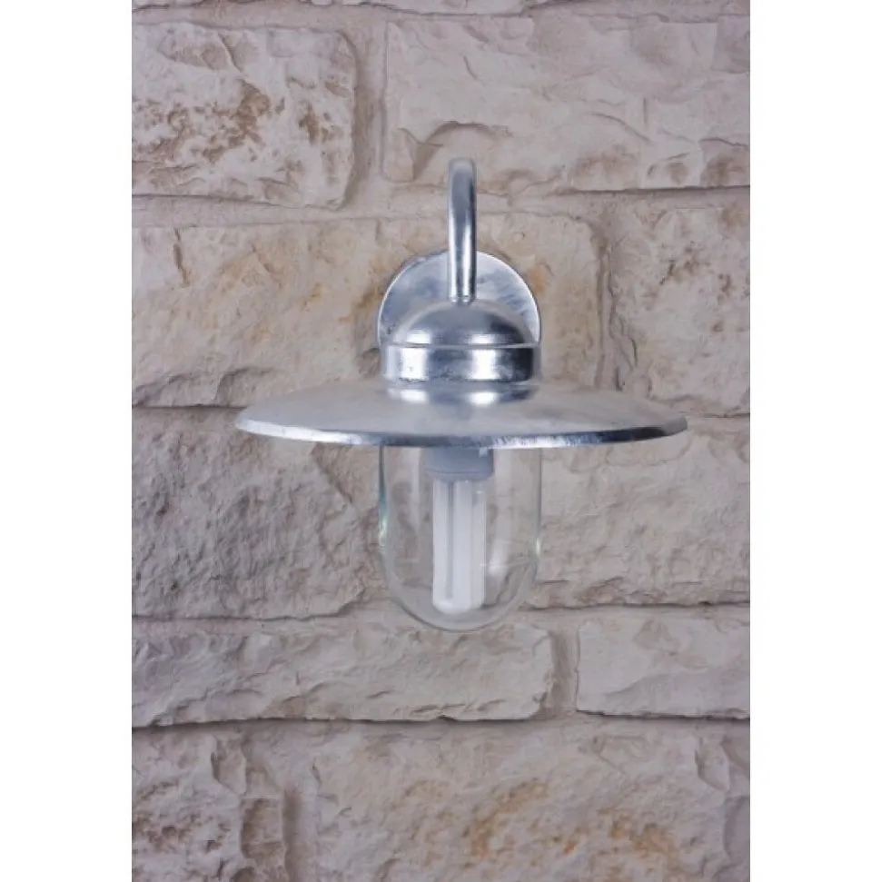 Applique Nordlux Luxembourg Acier Inoxydable, Transparent, Zingue, 1 Lumiere, Detecteur De Mouvement