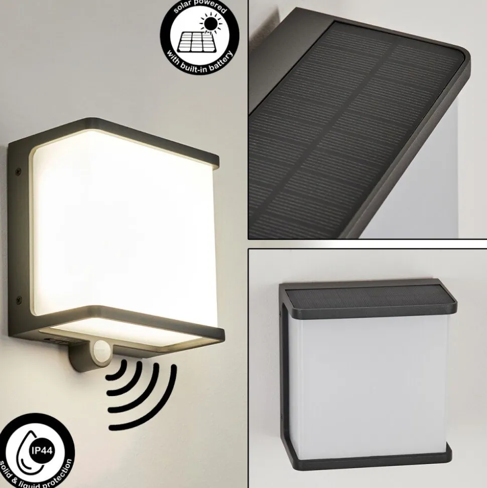 Applique Solaireburseryd Led Noir, 1 Lumiere, Detecteur De Mouvement