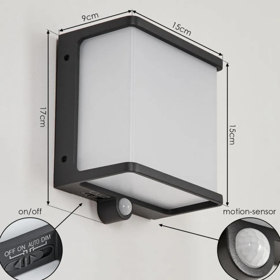 Applique Solaireburseryd Led Noir, 1 Lumiere, Detecteur De Mouvement