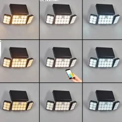 Applique Solaireestampes Led Anthracite, 1 Lumiere, Detecteur De Mouvement