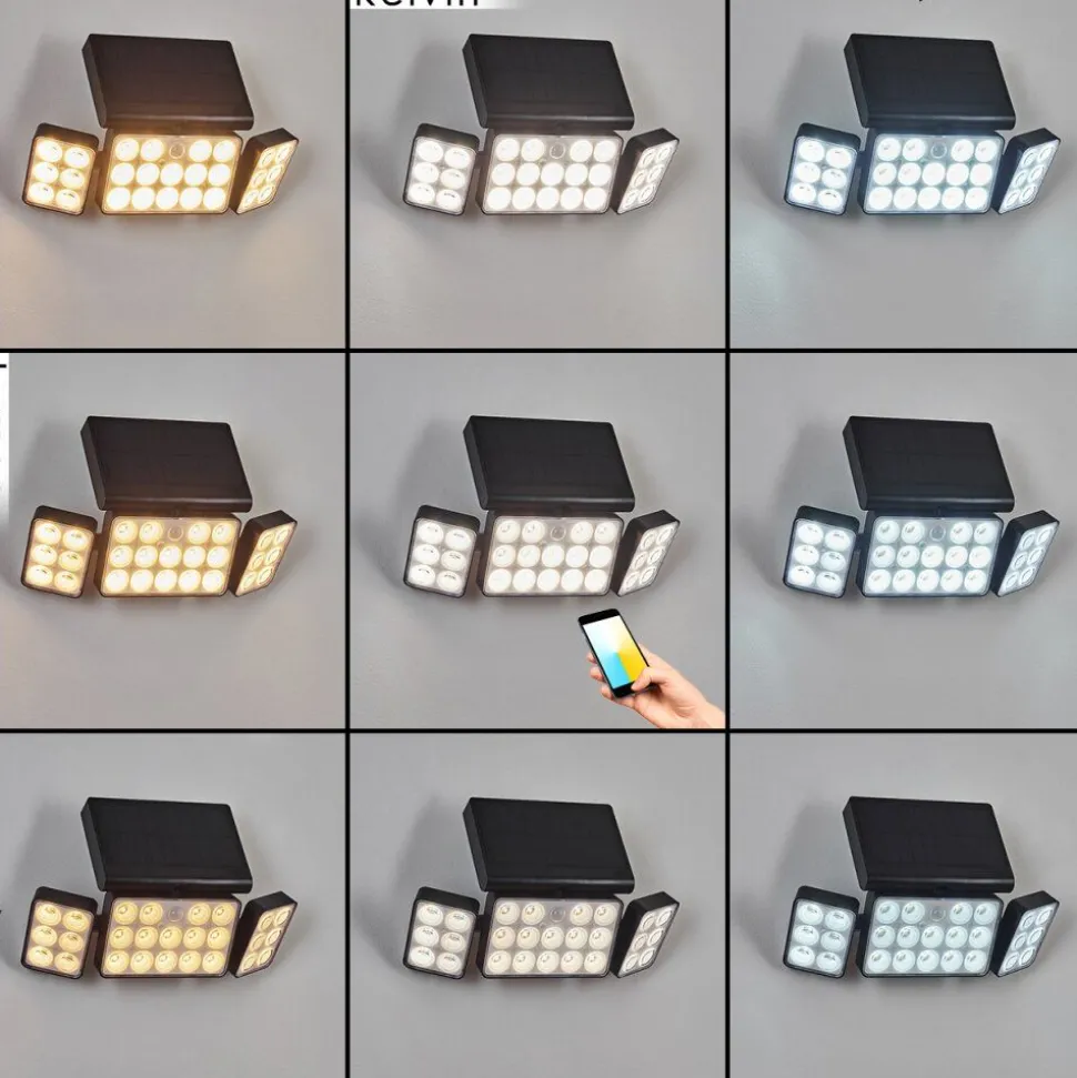 Applique Solaireestampes Led Anthracite, 1 Lumiere, Detecteur De Mouvement