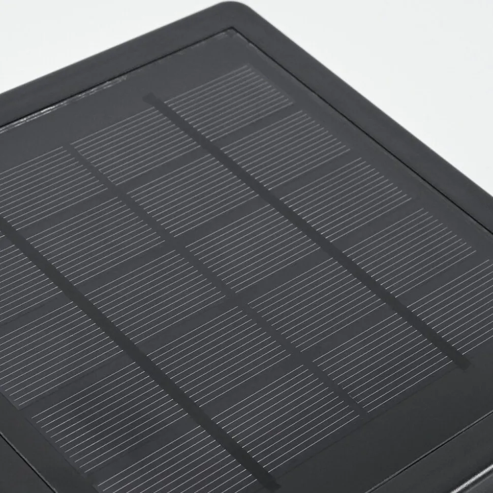 Applique Solairelonquimai Led Noir, 1 Lumiere, Detecteur De Mouvement