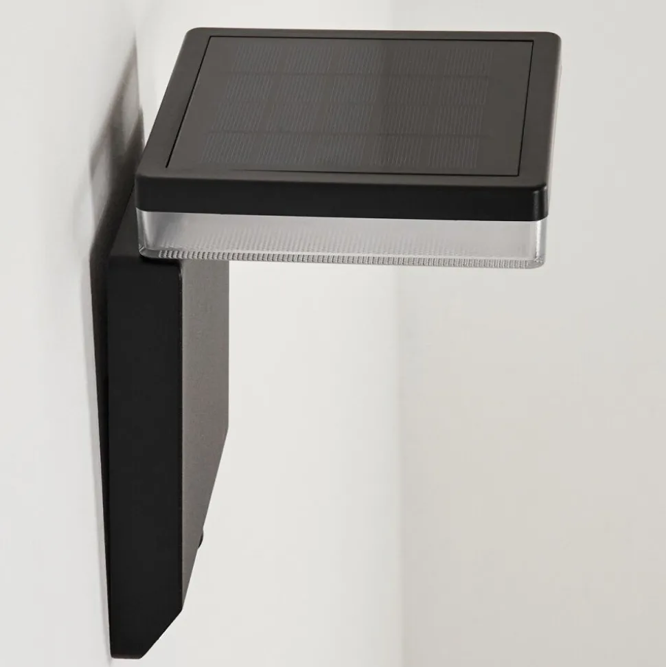 Applique Solairelonquimai Led Noir, 1 Lumiere, Detecteur De Mouvement