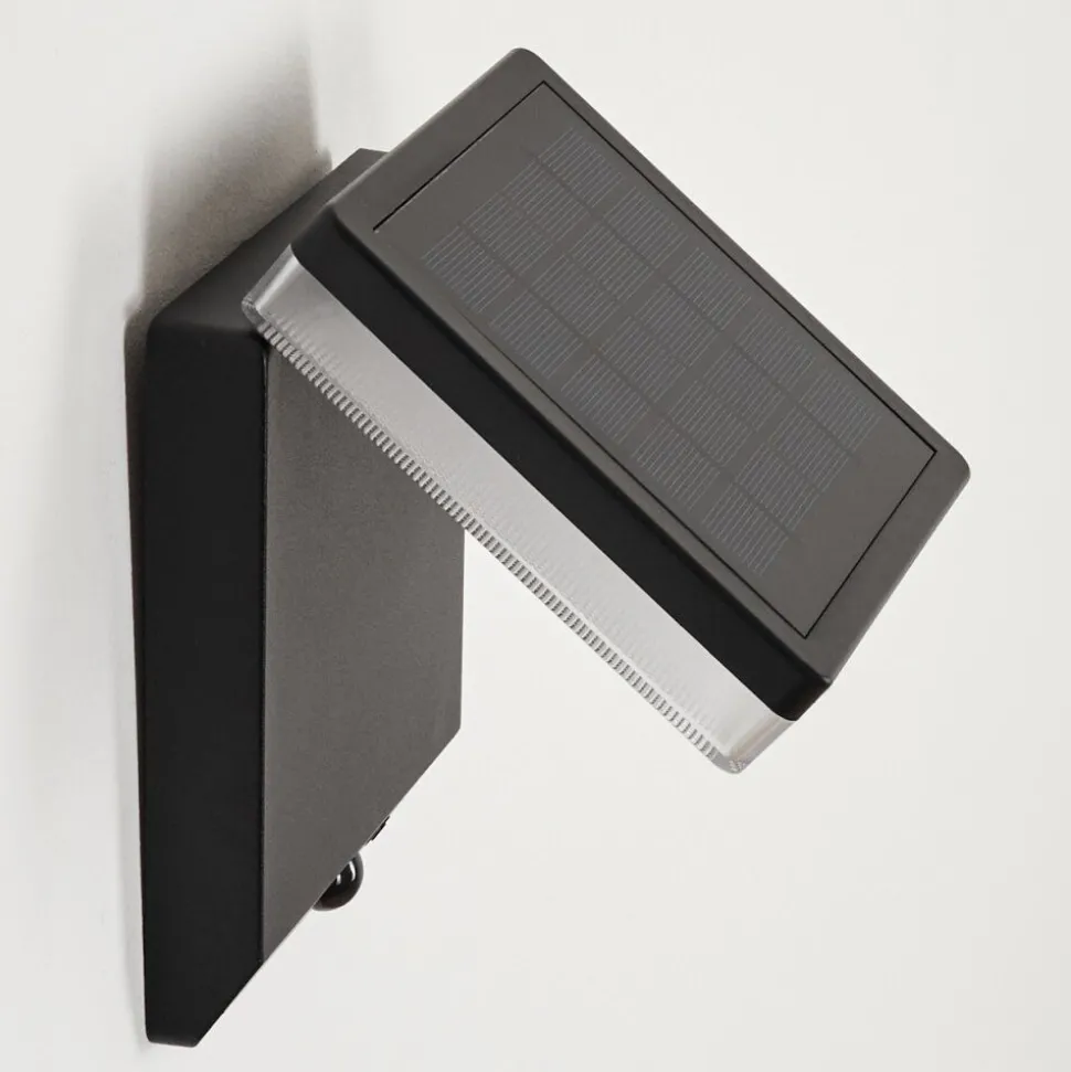 Applique Solairelonquimai Led Noir, 1 Lumiere, Detecteur De Mouvement