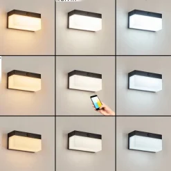 Applique Solairemalalhue Led Noir, 1 Lumiere, Detecteur De Mouvement