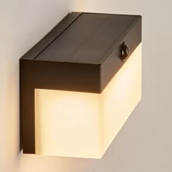 Applique Solairemalalhue Led Noir, 1 Lumiere, Detecteur De Mouvement